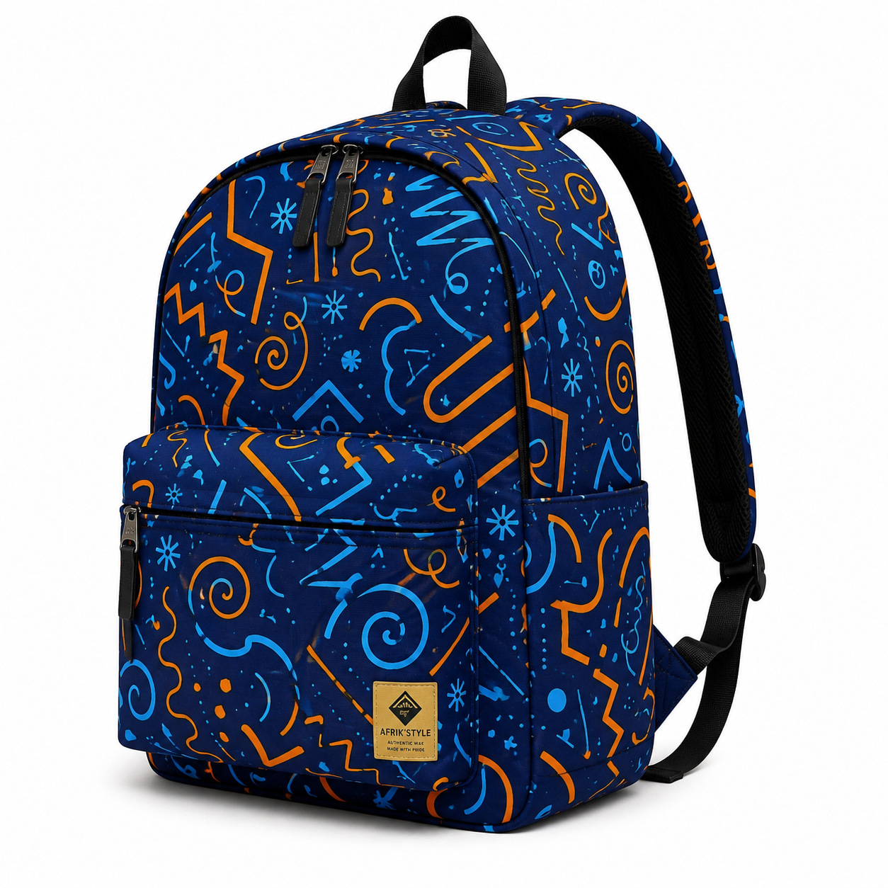 blue bogolan backpack